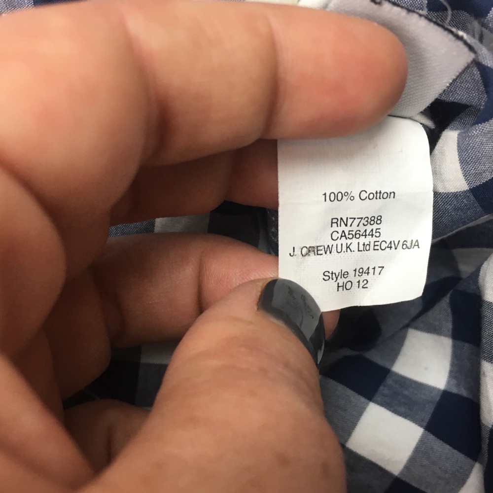 J. Crew Gingham Button Down - Picture 5 of 7